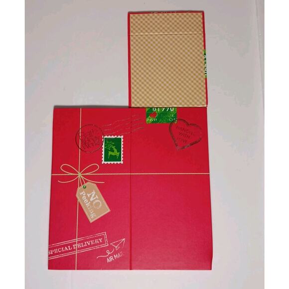 Bath & Body Works EMPTY Gift Box Christmas Red Magnetic Lid 9"H x 4.5" x 4.5" - Picture 4 of 15